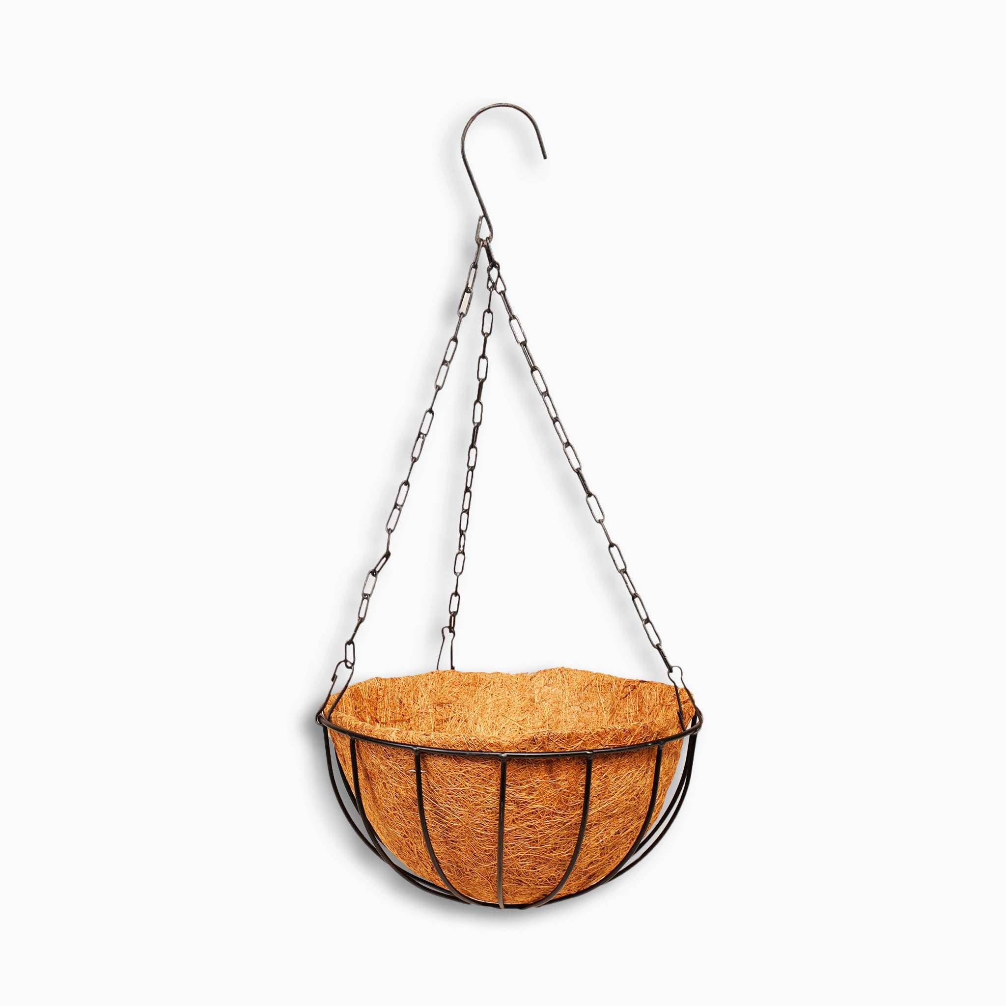 Metal Hanging Basket with Coir Liner & Chain