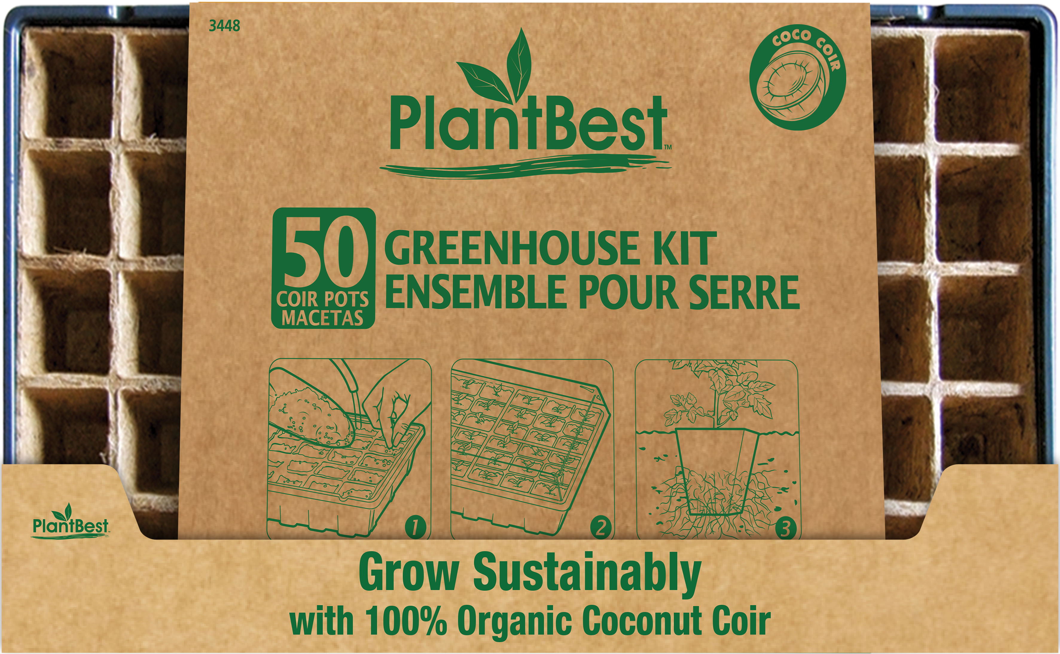 50 Pot Coconut Coir Pot Greenhouse Kit