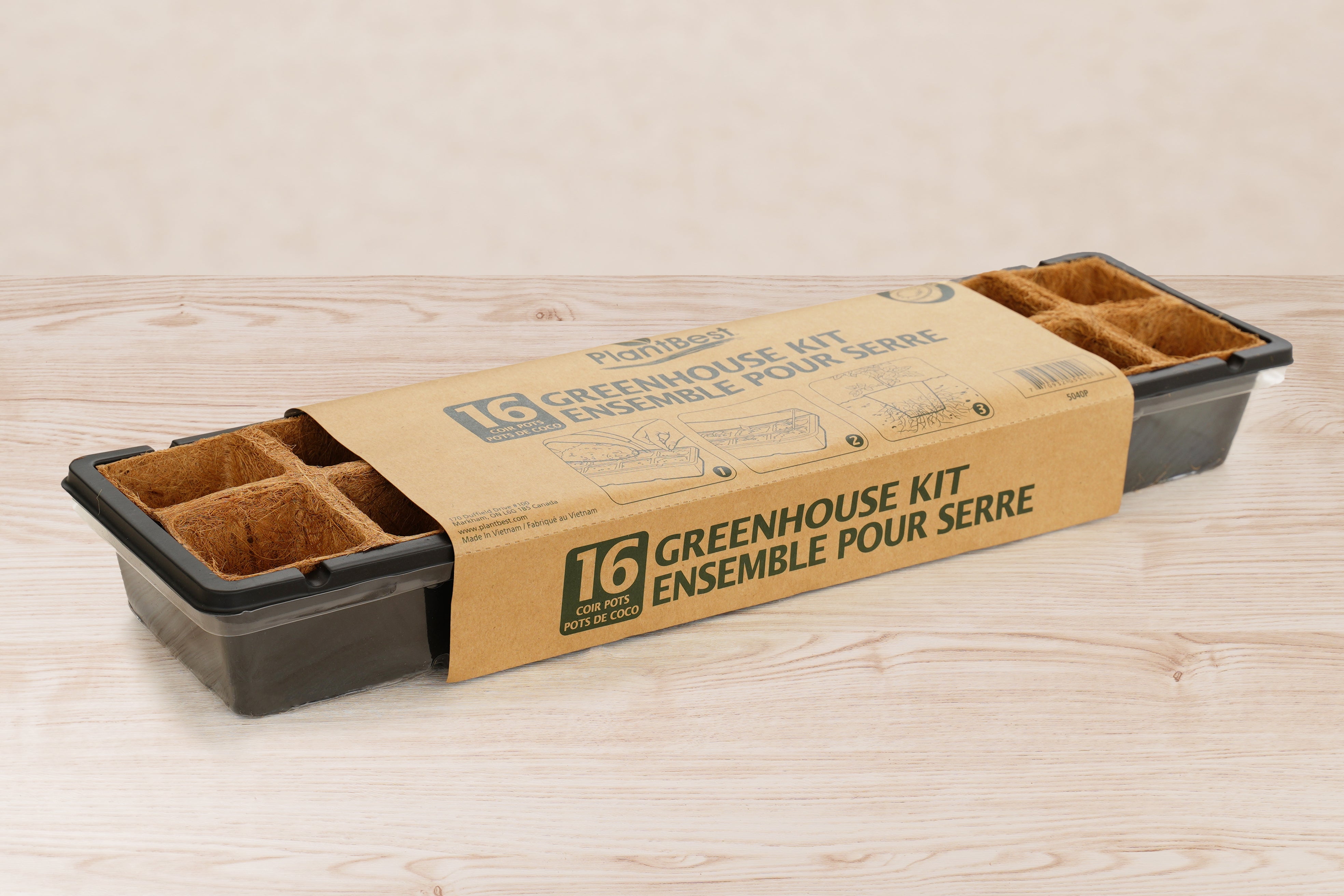 16 Pot Coconut Coir Pot Greenhouse Kit