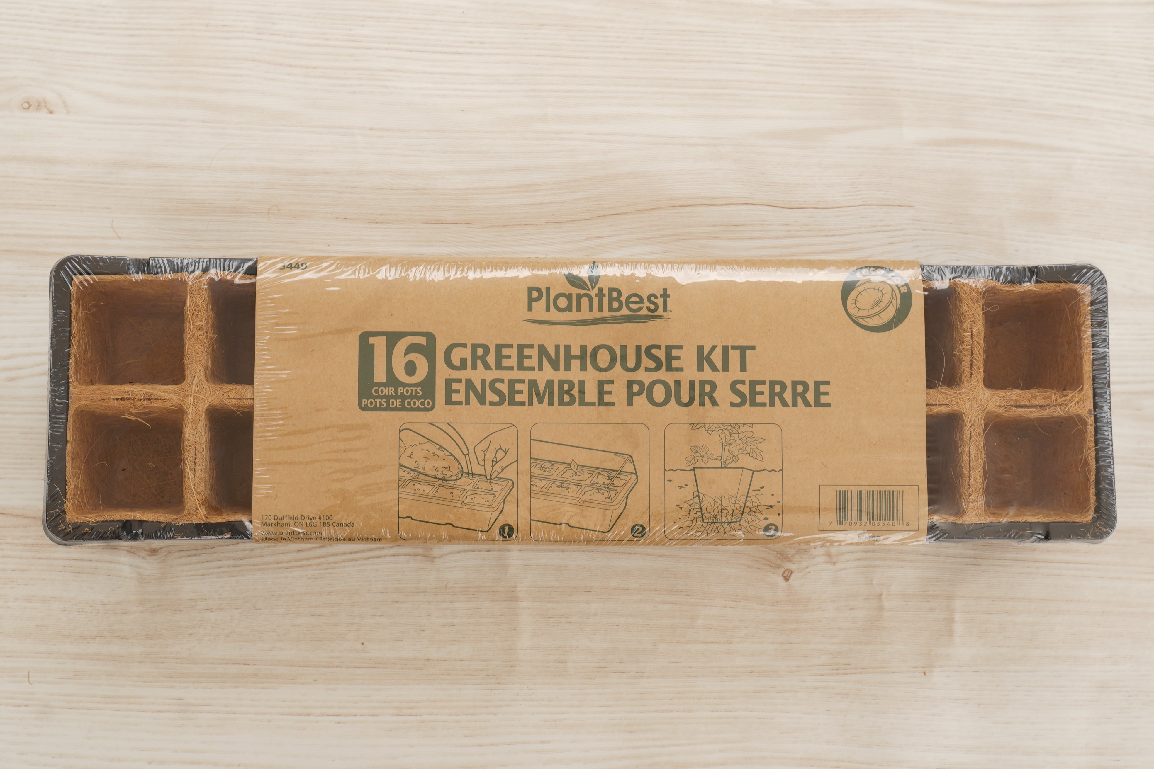 16 Pot Coconut Coir Pot Greenhouse Kit