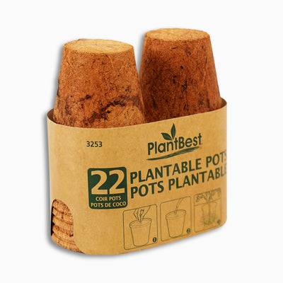 Round Coconut Coir Pot – Retail Multipack