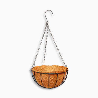 Metal Hanging Basket with Coir Liner & Chain