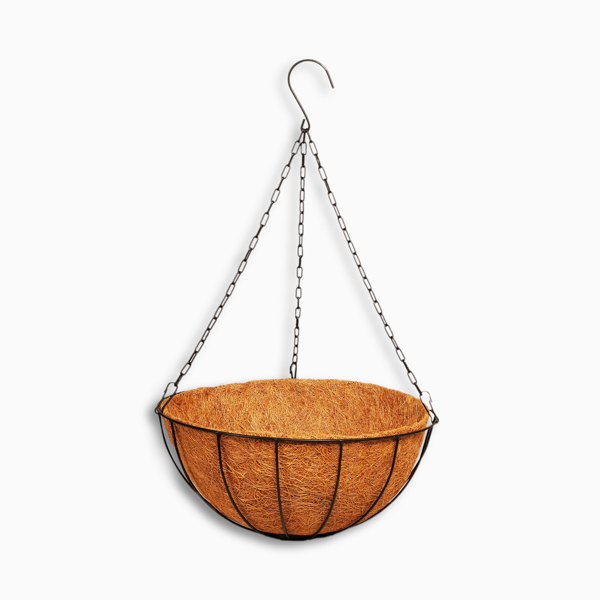 Metal Hanging Basket with Coir Liner & Chain