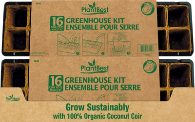 16 Pot Coconut Coir Pot Greenhouse Kit