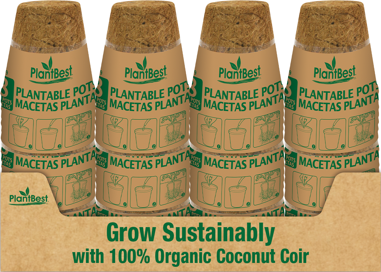 3.25" Round Coconut Coir Pot – 8 Pack