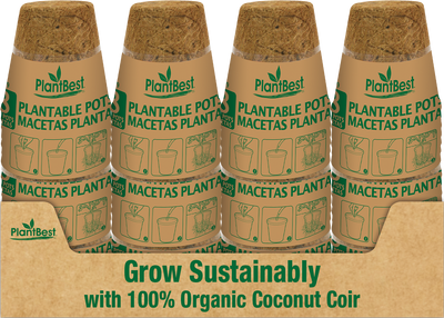 3.25" Round Coconut Coir Pot – 8 Pack
