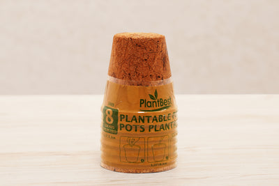3.25" Round Coconut Coir Pot – 8 Pack
