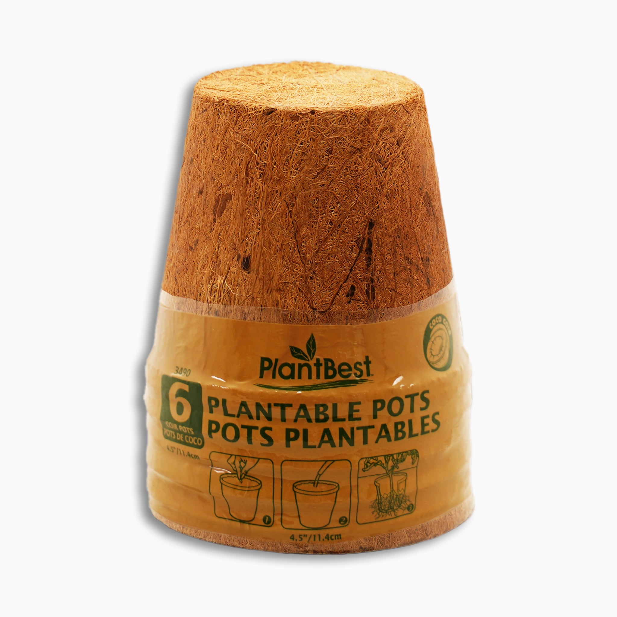 Round Coconut Coir Pot – Retail Multipack